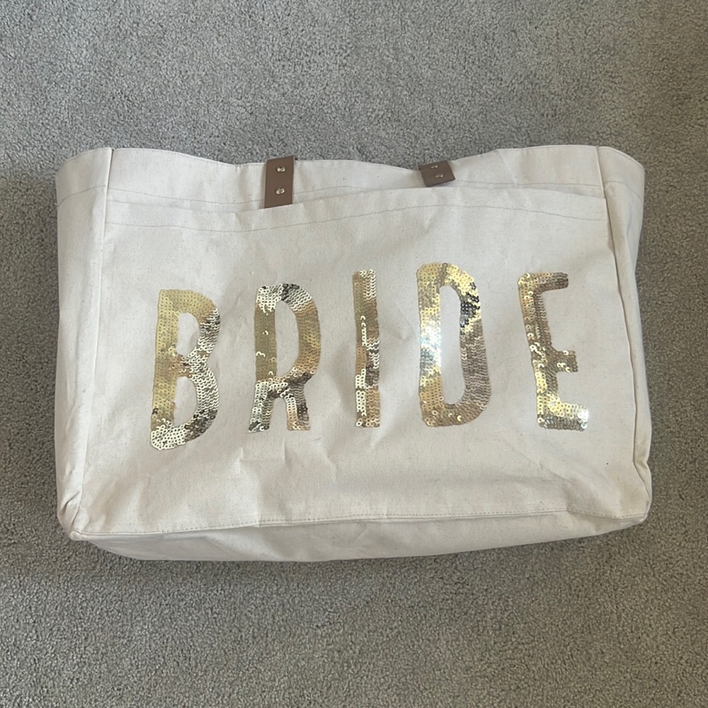 Bride canvas tote bag